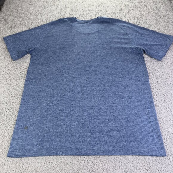 Lululemon Metal Vent Tech Shirt Mens XL Heather Blue Short Sleeve Athletic Gym - Picture 3 of 9